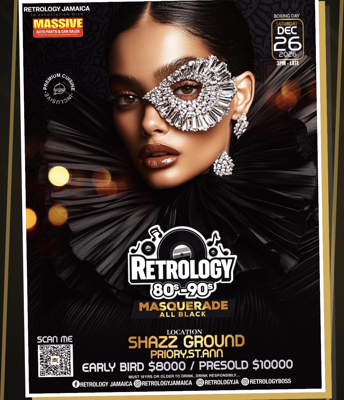 Retrology: 80s 90s Masquerade All Black